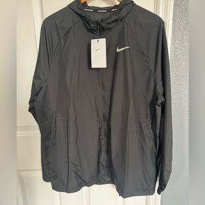Nike Black Running Jacket with White Swoosh
